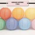 Load image into Gallery viewer, 90s teacher gingham lanters