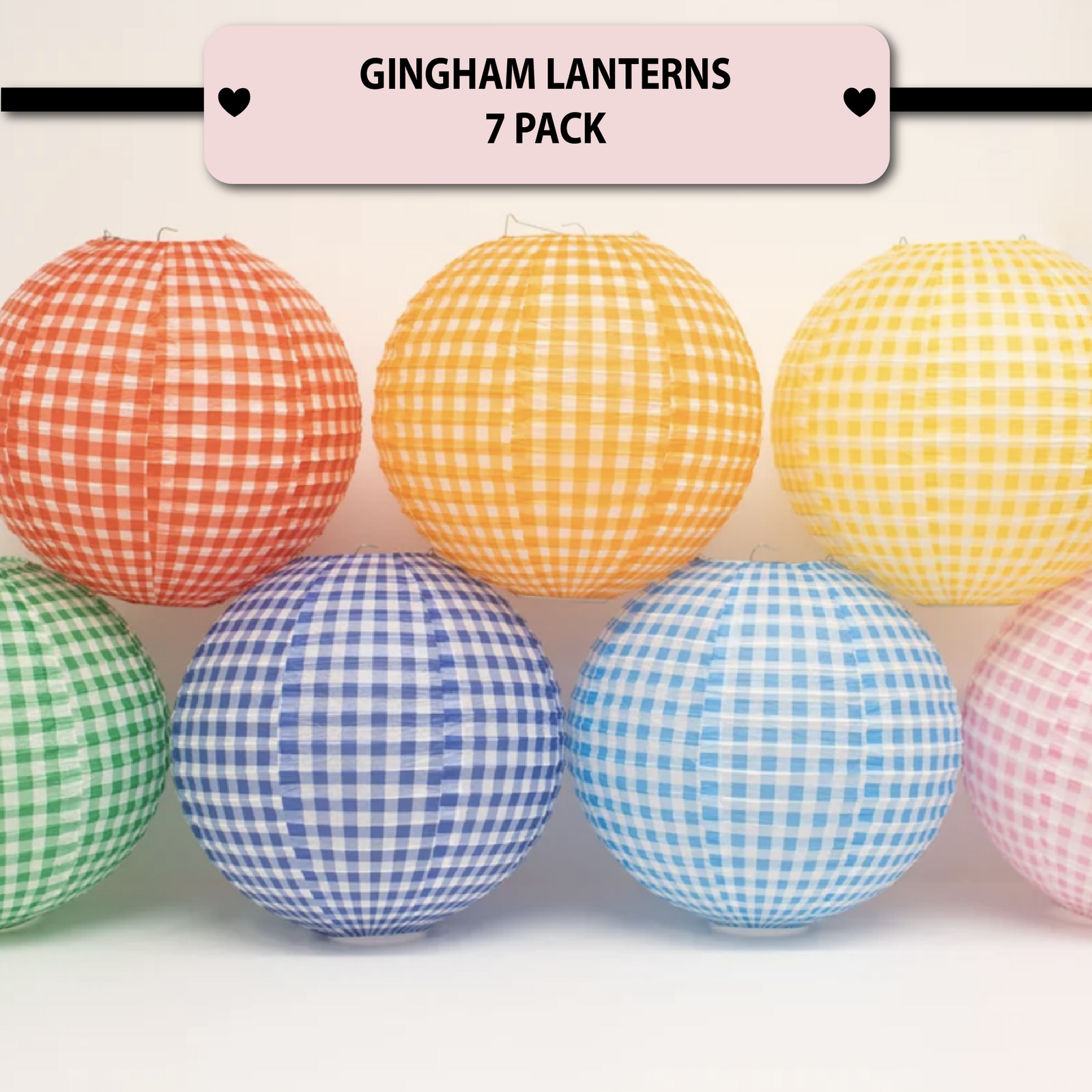 90s teacher gingham lanters