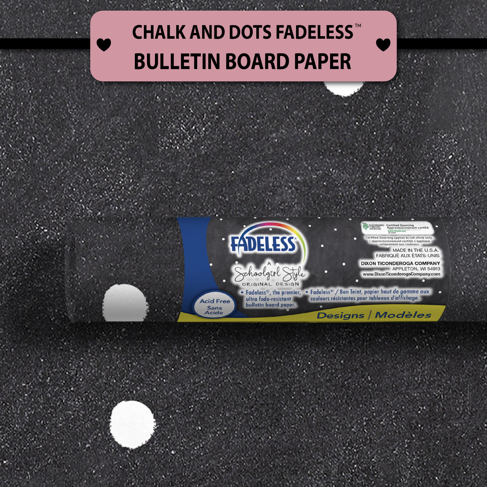 chalk and dots fadeless bulletin board paper
