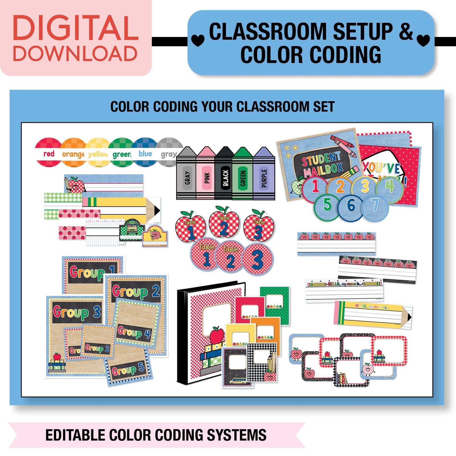 90s Teacher Complete Classroom Decor Bundle
