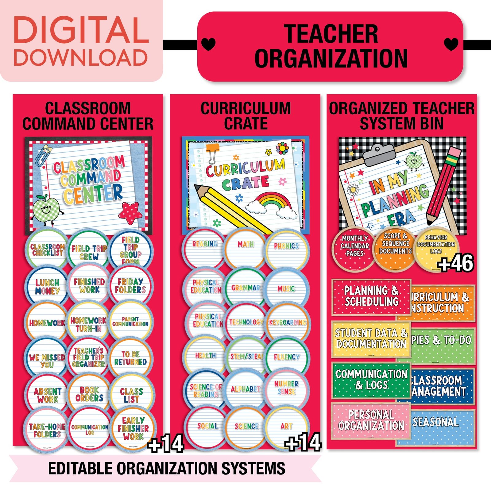 90s Teacher Complete Classroom Decor Bundle