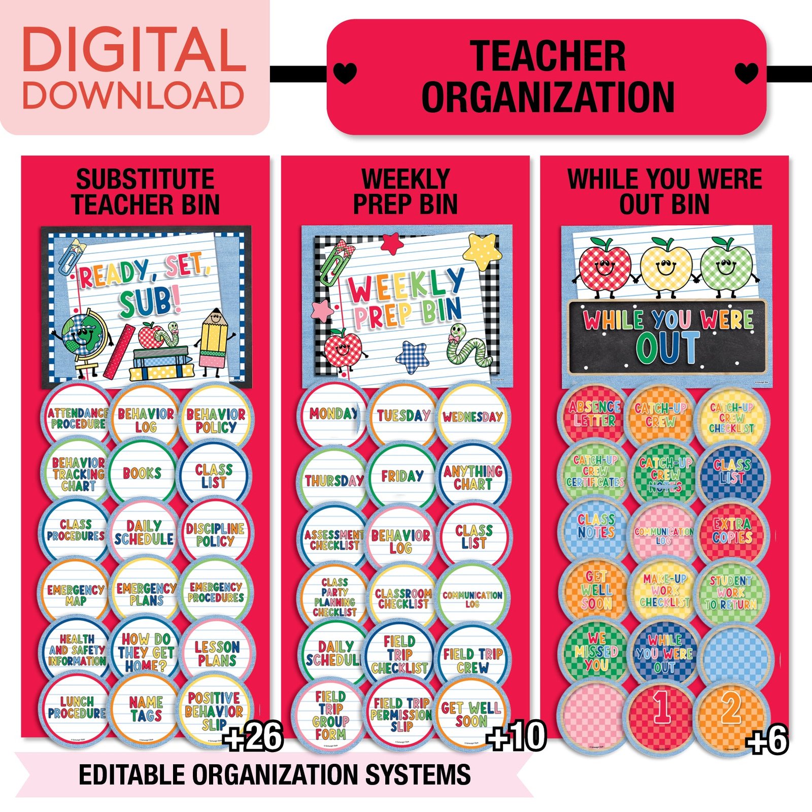 90s Teacher Complete Classroom Decor Bundle